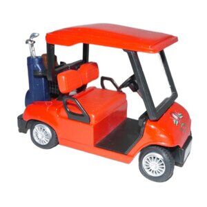KINSFUN Little Mini Red Plastic GOLF CART 4" long toy, display, decoration